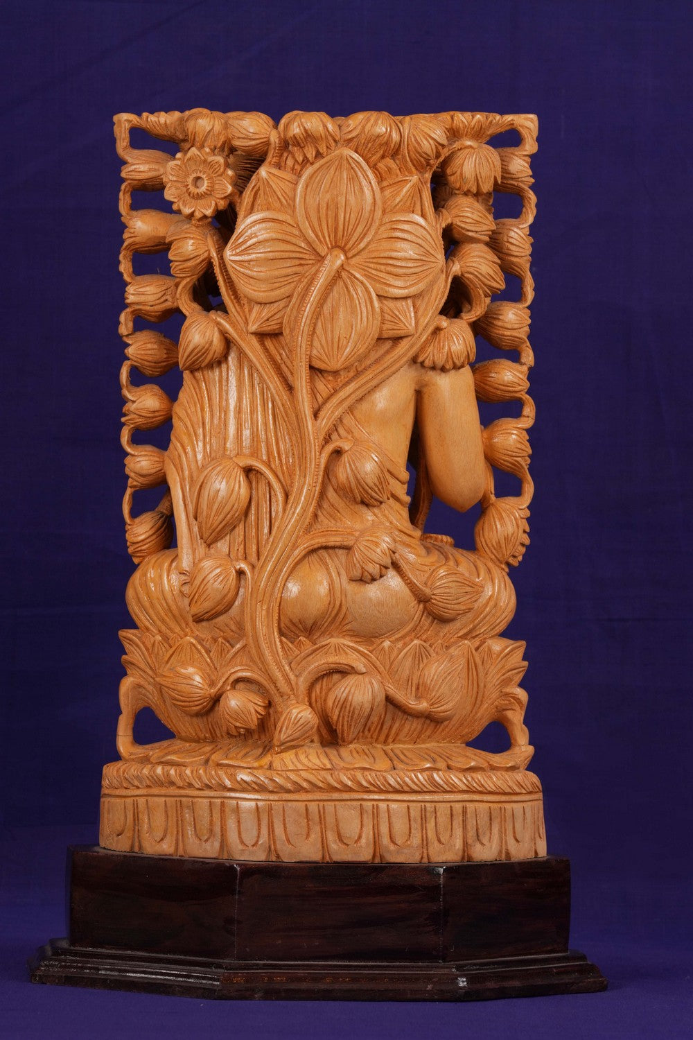 Image of Wooden Buddha Standing Sculpture